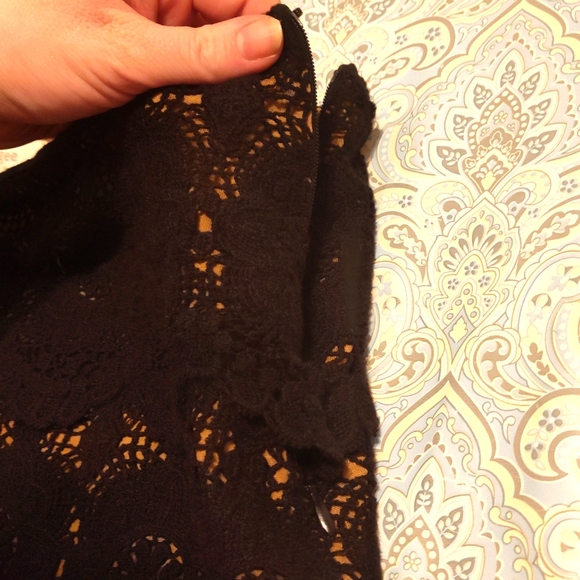 BNWOT Umgee LP Black Crochet Overlay Mini Skirt - Picture 6 of 13